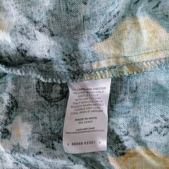 Dip Womens Green Floral Ruffled Strap Sleeveless Fit & Flare Shift Dress Size XL - Picture 7 of 7